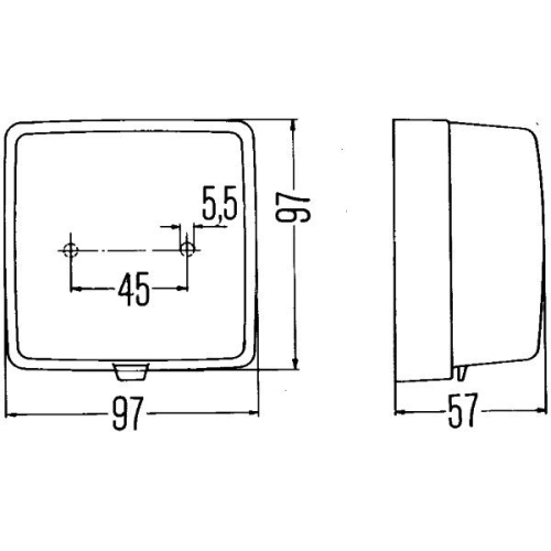 Nebelschlussleuchte HELLA 2NE 003 315-011 für AEBI DAF MERCEDES-BENZ SCANIA FAUN