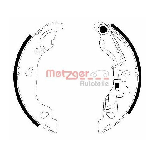 Bremsbackensatz METZGER MG 738 für FIAT, Hinterachse