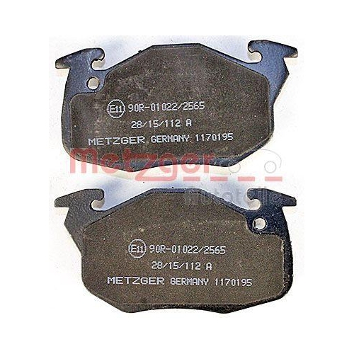 Bremsbelagsatz, Scheibenbremse METZGER 1170195 GREENPARTS für PEUGEOT RENAULT