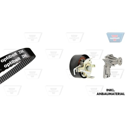 Wasserpumpe + Zahnriemensatz OPTIBELT KT 1446 W1 Optibelt-WAPU-KIT für FORD