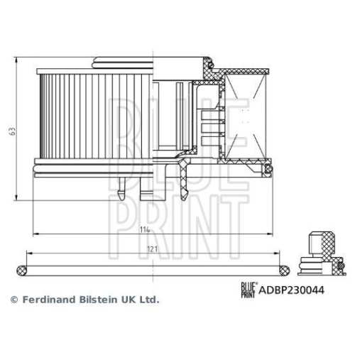 Blue Print 1x ADBP230044BP Kraftstofffilter mit Dichtring