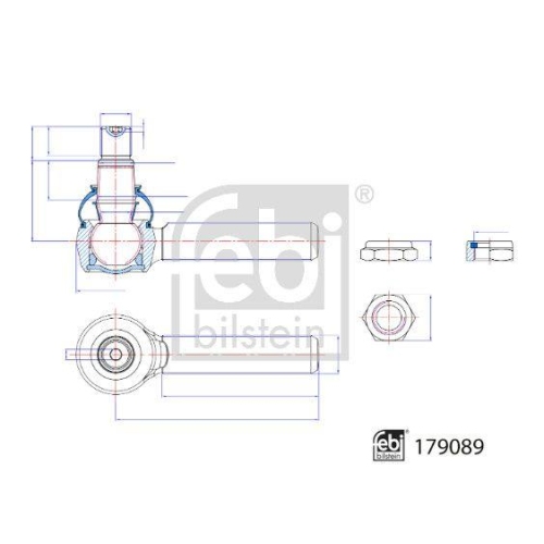 Spurstangenkopf FEBI BILSTEIN 179089 für MAN, Vorderachse