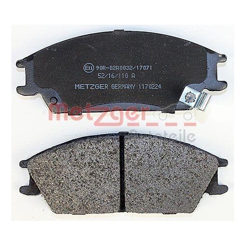 Bremsbelagsatz, Scheibenbremse METZGER 1170224 für HONDA HYUNDAI, Vorderachse