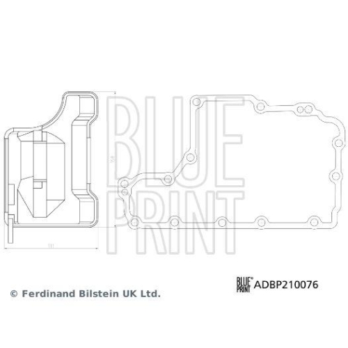 Blue Print 1x ADBP210076BP GetriebeÃ¶lfiltersatz, Automatikgetriebe