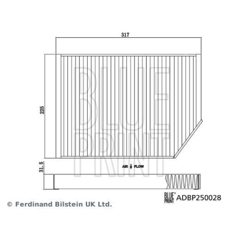 Blue Print 1x ADBP250028BP Innenraumfilter