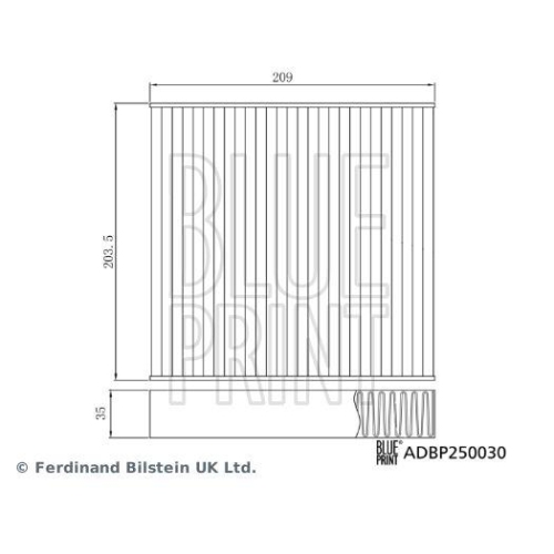 Blue Print 1x ADBP250030BP Innenraumfilter