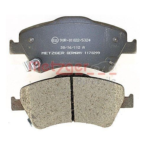 Bremsbelagsatz, Scheibenbremse METZGER 1170299 GREENPARTS für TOYOTA