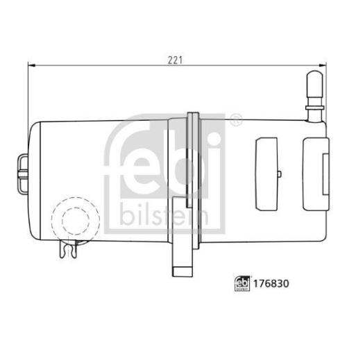 Febi Bilstein 1x 176830 Kraftstofffilter mit Dichtring