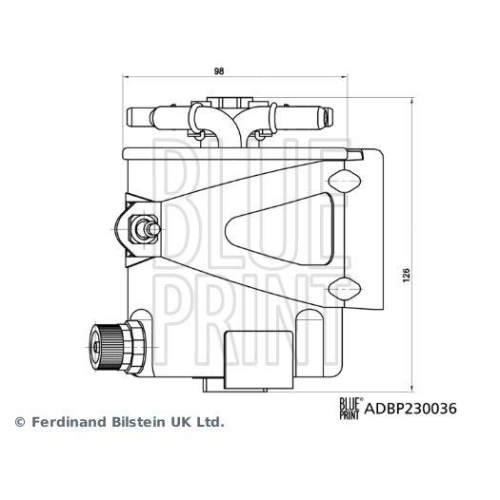 Blue Print 1x ADBP230036BP Kraftstofffilter mit Ventil