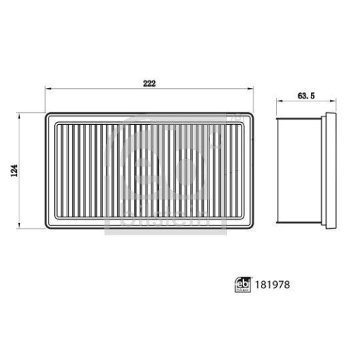 Luftfilter FEBI BILSTEIN 181978 für RENAULT DACIA