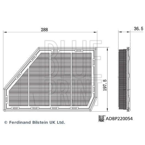 Blue Print 1x ADBP220054BP Luftfilter