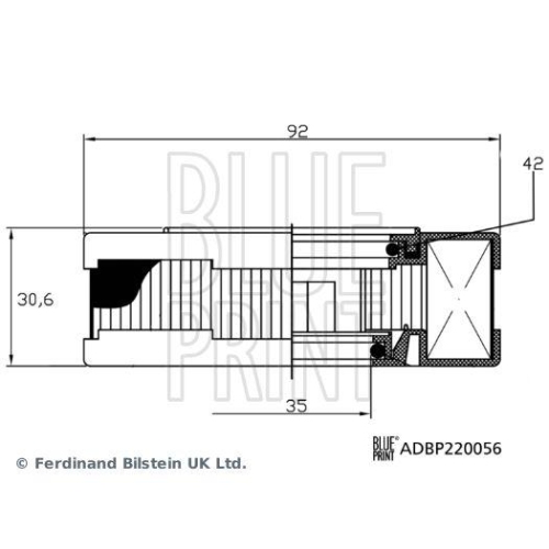 Blue Print 1x ADBP220056BP Luftfilter, KurbelgehÃ¤useentlÃ¼ftung