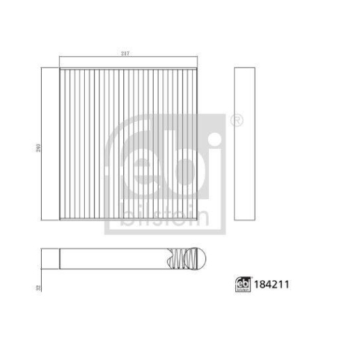 Filter, Innenraumluft FEBI BILSTEIN 184211 für BMW