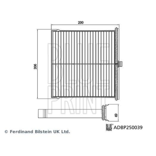 Blue Print 1x ADBP250039BP Innenraumfilter