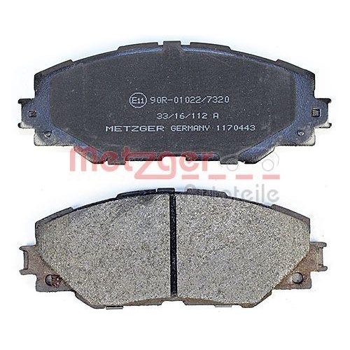 Bremsbelagsatz, Scheibenbremse METZGER 1170443 GREENPARTS für TOYOTA