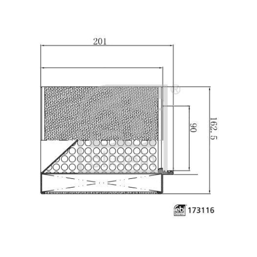 Febi Bilstein 173116 Luftfilter, 1 Stück