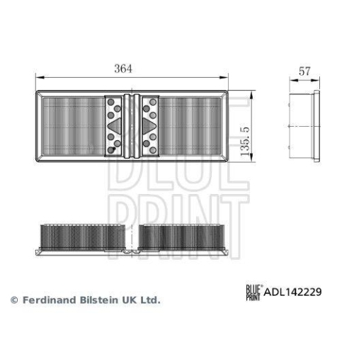 Blue Print 1x ADL142229BP Luftfilter