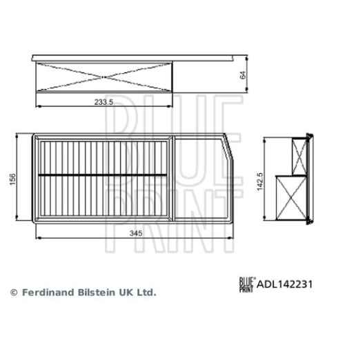 Blue Print 1x ADL142231BP Luftfilter