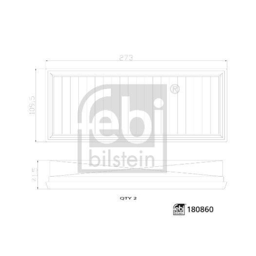 Luftfiltersatz FEBI BILSTEIN 180860 für MERCEDES-BENZ