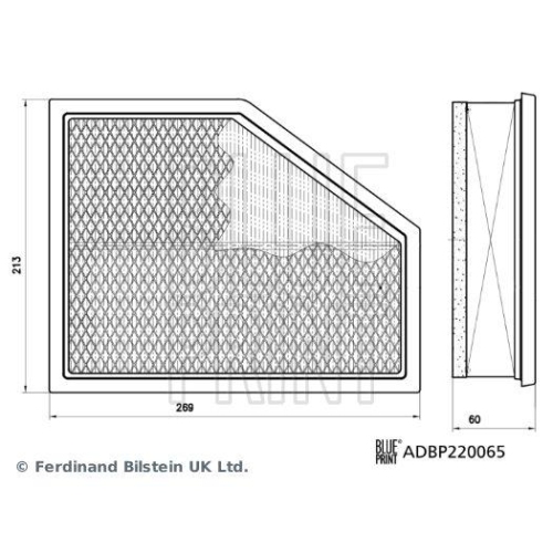 Blue Print 1x ADBP220065BP Luftfilter