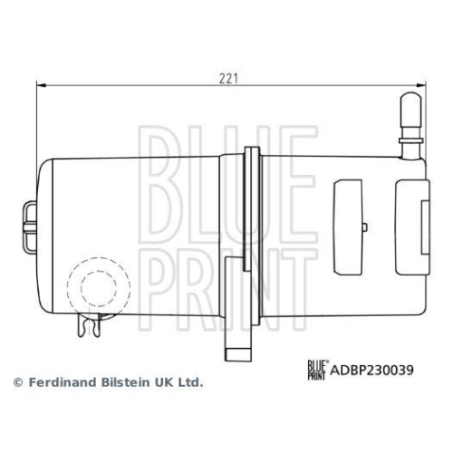 Blue Print 1x ADBP230039BP Kraftstofffilter mit Dichtring