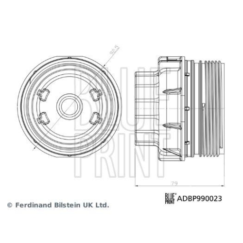 Blue Print 1x ADBP990023BP Ã–lfilterdeckel