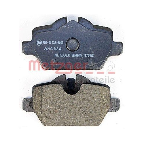 Bremsbelagsatz, Scheibenbremse METZGER 1170052 für BMW MINI, Hinterachse