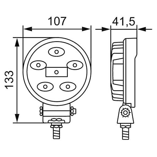 Arbeitsscheinwerfer HELLA 1G0 357 108-012