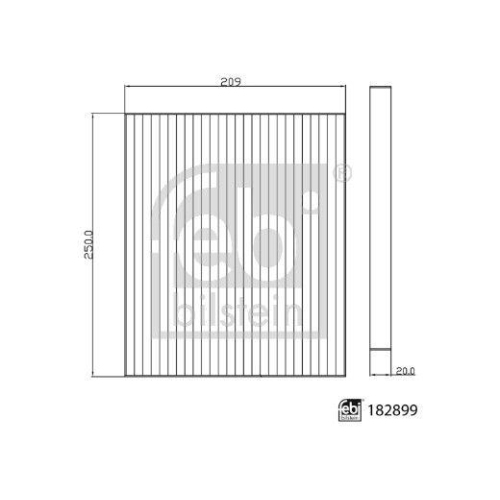 Filter, Innenraumluft FEBI BILSTEIN 182899 für CHRYSLER