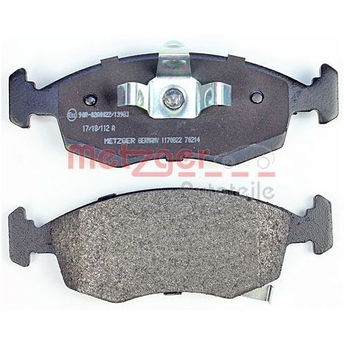 Bremsbelagsatz, Scheibenbremse METZGER 1170822 GREENPARTS für CHRYSLER FIAT