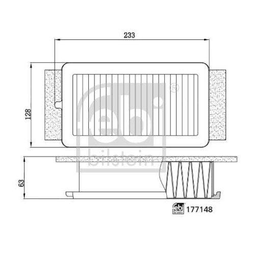 Luftfilter FEBI BILSTEIN 177148 für RENAULT