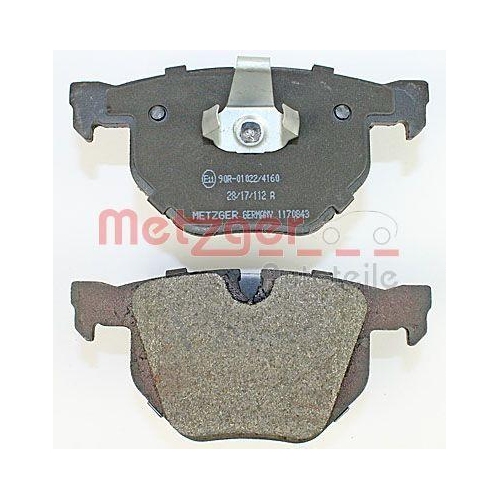 Bremsbelagsatz, Scheibenbremse METZGER 1170843 GREENPARTS für BMW, Hinterachse