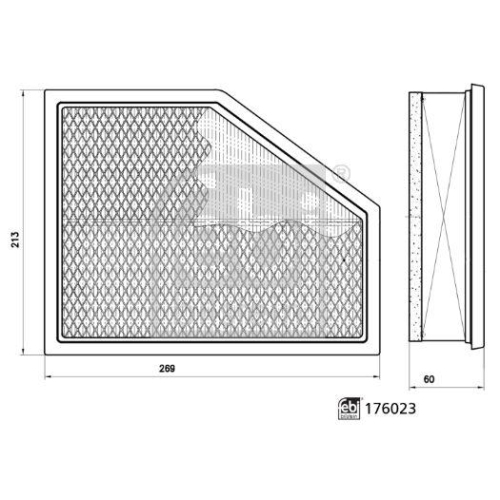 Febi Bilstein 1x 176023 Luftfilter