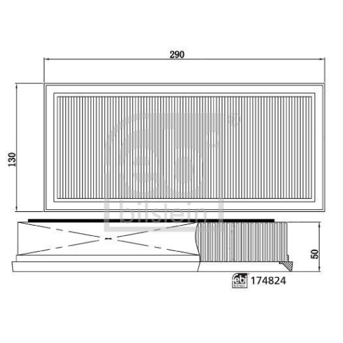 Febi Bilstein 174824 Luftfiltersatz, 1 Stück