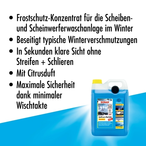 SONAX 03325050 AntiFrost+Klarsicht Konzentrat Citrus 1x5l