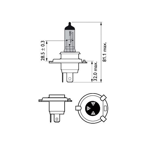 Glühlampe PHILIPS 12342RVB1 RacingVision für AEBI AUDI BMW CITROËN DAF FIAT FORD