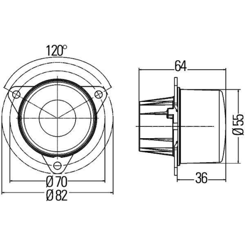 Blinkleuchte HELLA 2BA 011 172-001 für HAKO, vorne