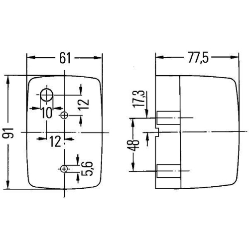 Zusatzblinkleuchte HELLA 2BM 002 652-051 für DAF MERCEDES-BENZ VOLVO, links