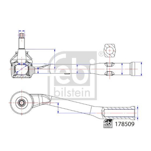 Spurstangenkopf FEBI BILSTEIN 178509 für CITROËN, Vorderachse links