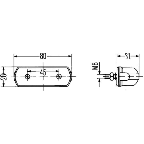 Kennzeichenleuchte HELLA 2KA 001 389-101 für AEBI DAF FIAT FORD IVECO KÄSSBOHRER