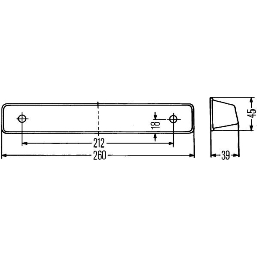 Kennzeichenleuchte HELLA 2KA 001 610-001 für AEBI AUWÄRTER DAF IKARUS MACK MAN