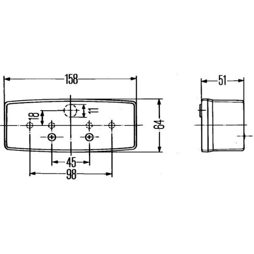 Heckleuchte HELLA 2SE 003 184-101 für AEBI STILL KOMATSU, rechts