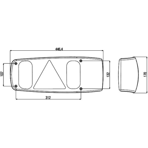 Heckleuchte HELLA 2VA 007 502-011 für FENDT HOBBYCAR HYMER KNAUS, links