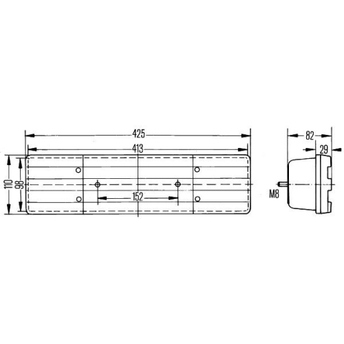 Heckleuchte HELLA 2VP 004 887-021 für AUWÄRTER DAF MERCEDES-BENZ SCANIA DEMAG