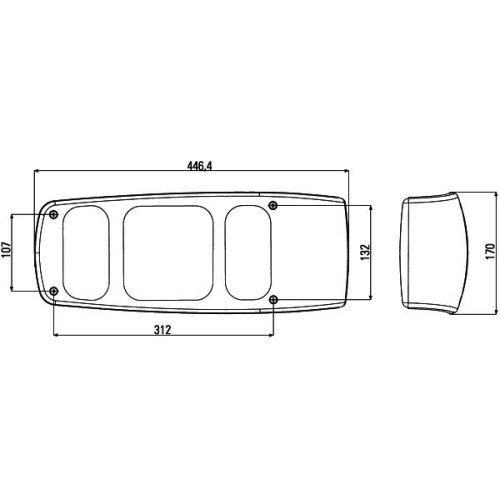 Heckleuchte HELLA 2VP 007 502-121 für FENDT HOBBYCAR HYMER KNAUS, rechts