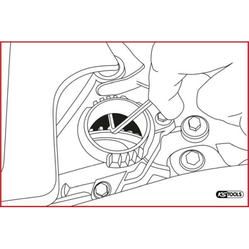 Prüfgerät, Zahnriemenspannung KS TOOLS 400.2118 für OPEL CITROËN/PEUGEOT