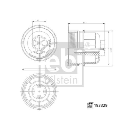 Deckel, Ölfiltergehäuse FEBI BILSTEIN 193329 febi Plus für ALFA ROMEO FIAT