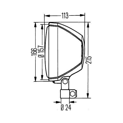 Hauptscheinwerfer HELLA 1A5 003 178-401 für LIEBHERR JOHN DEERE DEMAG TEREX