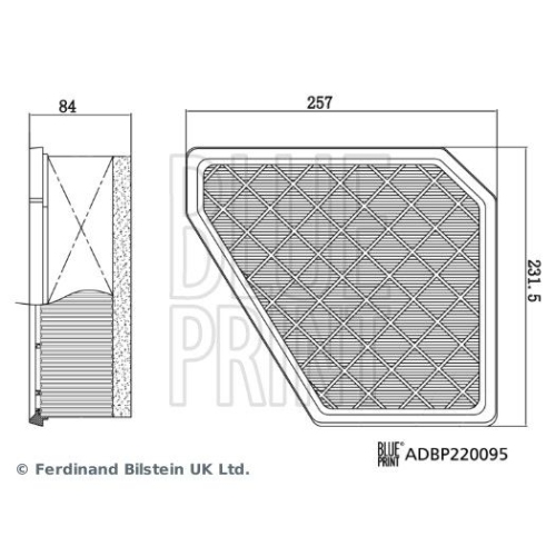 Blue Print 1x ADBP220095BP Luftfilter