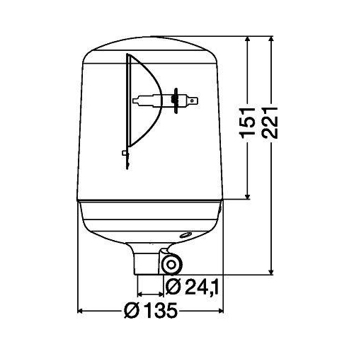 Rundumkennleuchte HELLA 2RL 008 060-101 für AEBI MERCEDES-BENZ SCANIA VOLVO HAKO